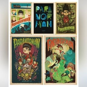 ParaNorman LAIKA Limited Edition Artist Series Promo Art Print Posters Set of 5